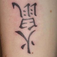 Chinesisches Strenzeichen Tattoo Rottweil